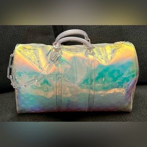 ❌SOLD❌6/4/23 Louis Vuitton Virgil Abloh Keepall Bandouliere 50 Iridescent Prism
